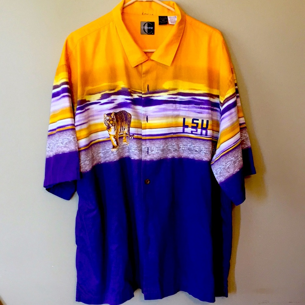 Men’s Hawaiian Shirt LSU Tigers